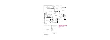 A diagram of a house layout with a living room, dining room, and three bedrooms.