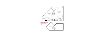 Vertex Floor Plan at Metropolis Apartments, California, 92614