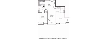 2 Bedroom 2 Bath Floorplan at Vineland Gardens, Studio City, CA