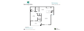 A floor plan for a New Tampa Palms apartment.