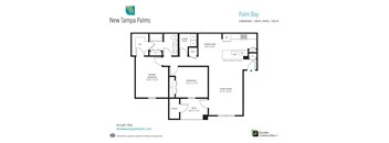 A floor plan for a New Tampa Palms apartment in Palm Bay.