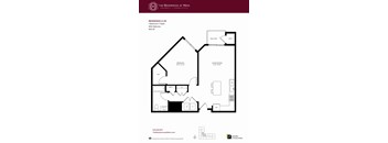 A floor plan for Residence A-03 at The Residences at Main.