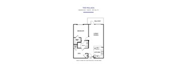 Malaga Floor Plan at Torrey Gardens Apartments, San Diego, 92130