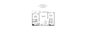 Seville Floor Plan at Torrey Gardens Apartments, San Diego, CA 92130