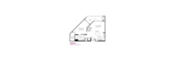 Fusion Floor Plan at Metropolis Apartments, IRVINE California