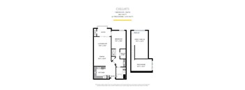 Chianti with Mezzanine Floor Plan at La Jolla Crossroads Apartments, San Diego, CA