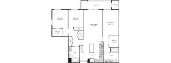 Reserve 3A Floor Plan at Casa Mira View Apartments, San Diego, 92126