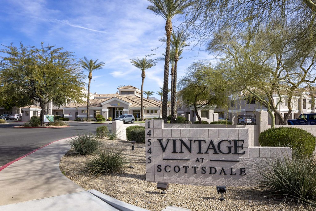 Welcoming Signage at Vintage at Scottsdale, Arizona, 85260