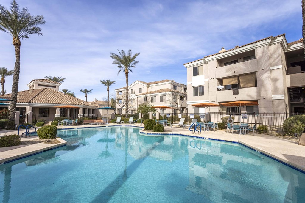 A large swimming pool at Vintage at Scottsdale, Arizona, 85260