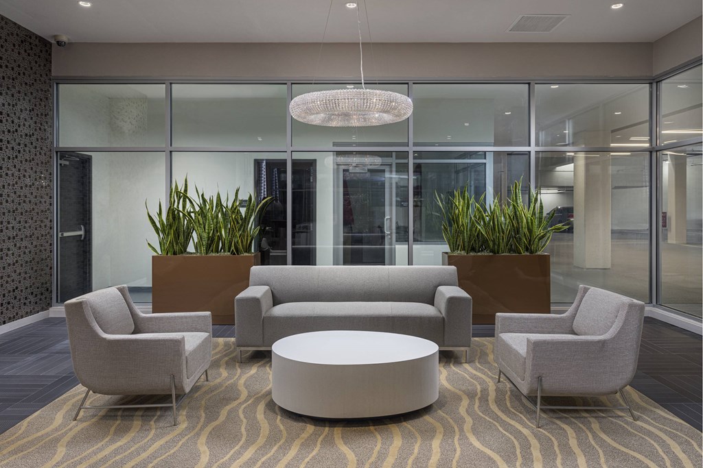 A modern office waiting area  at LUX by Garden*, San Diego, 92122