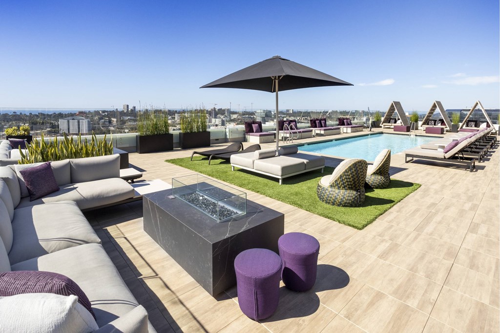 Poolside Patio Area at LUX by Garden*, San Diego, CA, 92122
