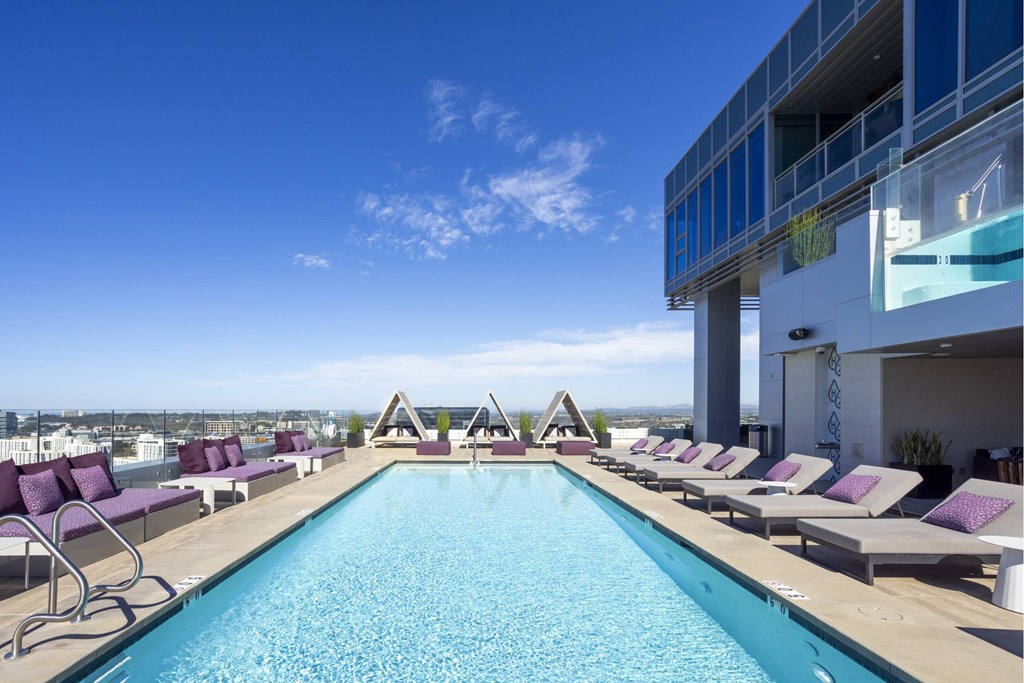 Large Pool With Lounge Chairs at LUX by Garden*, California, 92122