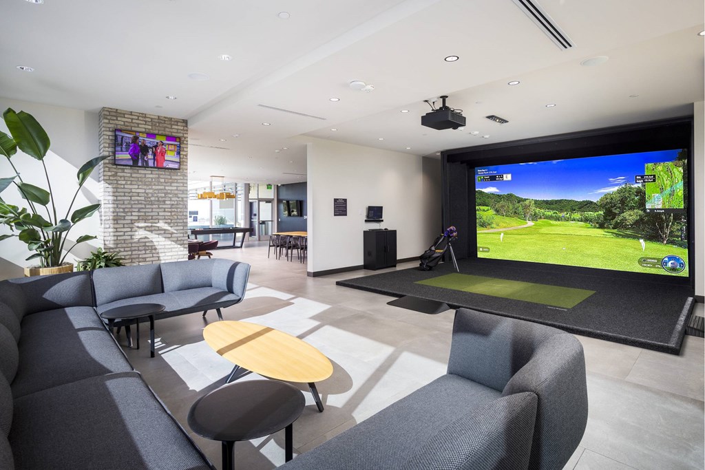 Golf Simulator at LUX by Garden*, San Diego, CA