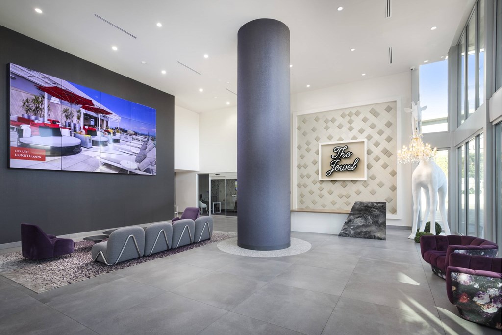Lobby Area With TV at LUX by Garden*, San Diego, CA, 92122
