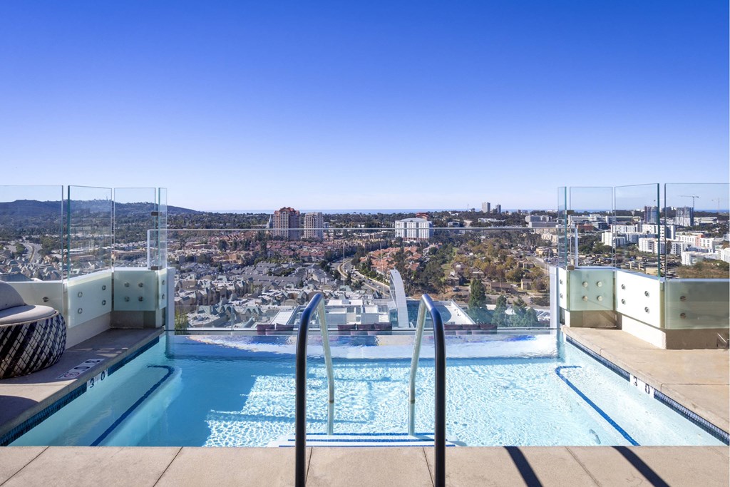 A swimming pool with a view of the city. at LUX by Garden*, California, 92122