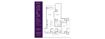 A floor plan for a residence at The Jewel apartment complex.