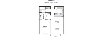 Pinnacle Floor Plan at Pacific Bay Club Apartments, San Diego