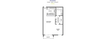 Soledad Floor Plan at Pacific Bay Club Apartments, San Diego California