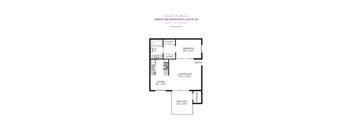 A floor plan for a junior one bedroom villa at La Jolla.