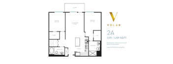 2A Floor Plan at Volar Apartments, Irvine