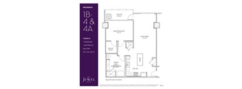 1B-4 Floor Plan at LUX by Garden*, San Diego