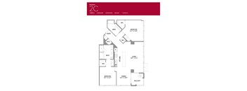 2C Floor Plan at LUX by Garden*, California