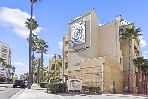 Signage On Building at Costa Verde Village Apartments, California