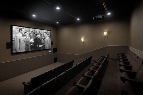 Movie Theatre at Costa Verde Village Apartments, San Diego California