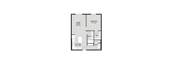 a floor plan of a 1 bedroom floor plan