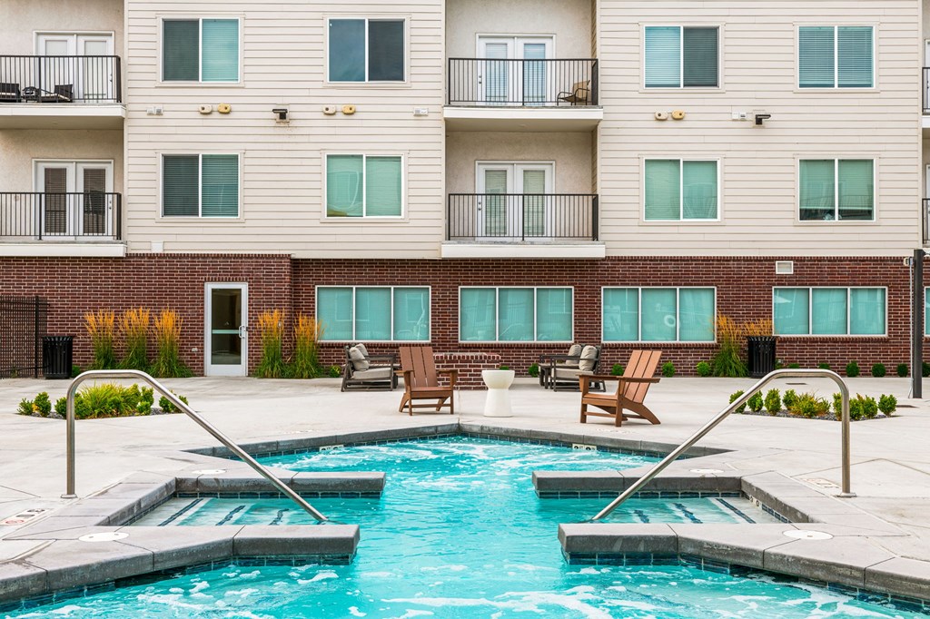 our apartments showcase an unique swimming pool