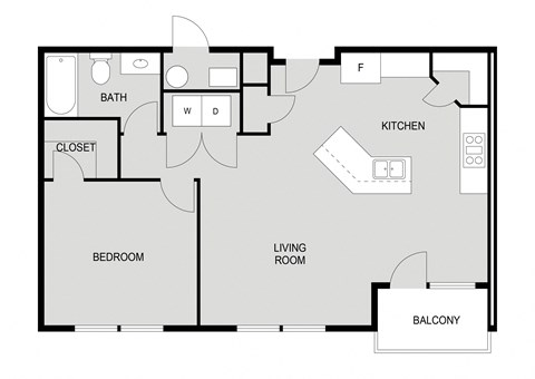 a floor plan of a bedroom apartment