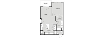 a floor plan of a bedroom apartment