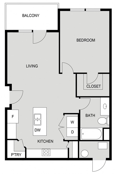 a floor plan of a bedroom apartment