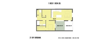 1 BED + DEN (21-1DENB)