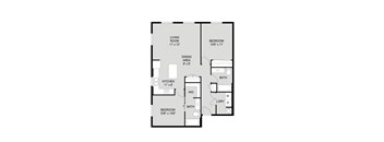 a floor plan of a small house with a bedroom and a living room