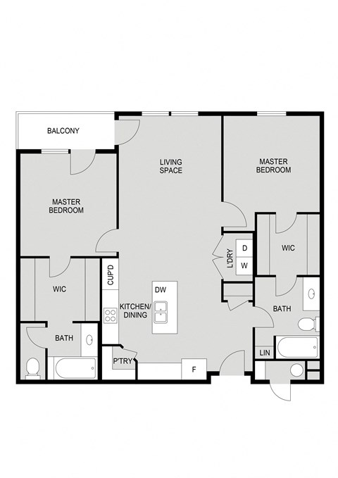 a floor plan of a bedroom apartment
