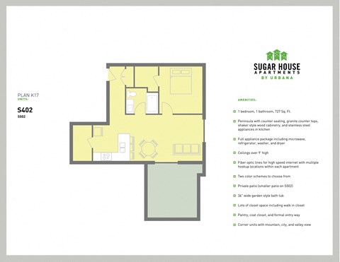 a diagram of a floor plan of a house at Sugar House Apartments By Urbana, Salt Lake City, UT, 84105
