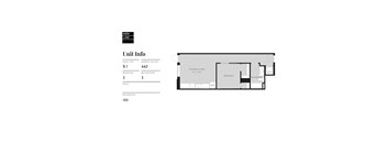 a floor plan of a unit with a bedroom and a bathroom