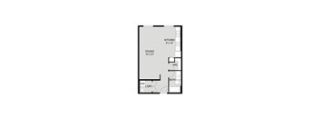a floor plan of a 1 bedroom floor plan