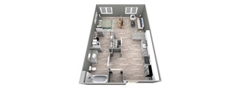 Baldwin I - 3D Floor Plan - The Flats