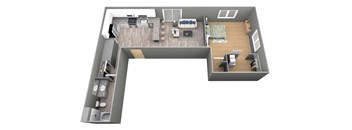 Colby - 3D Floor Plan - The Flats