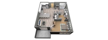 Holdredge I - 3D Floor Plan - The Flats