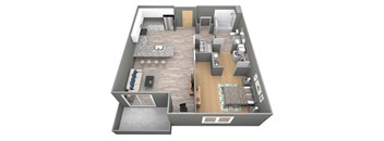Holdredge IV - 3D Floor Plan - The Flats