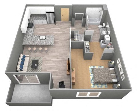 Holdredge V - 3D Floor Plan - The Flats