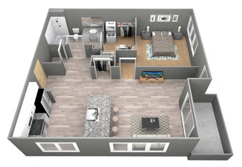 Holdredge V - 3D Floor Plan - The Flats