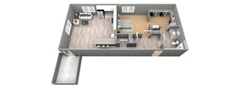 Knox - 3D Floor Plan - The Flats