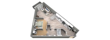 Starr - 3D Floor Plan - The Flats