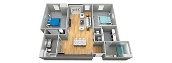 The Burlington 3D Floor Plan - The Corvina