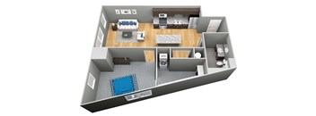 The Durham 3D Floor Plan - The Corvina
