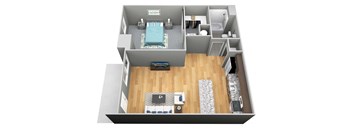 The Mercer 3D Floor Plan - The Corvina
